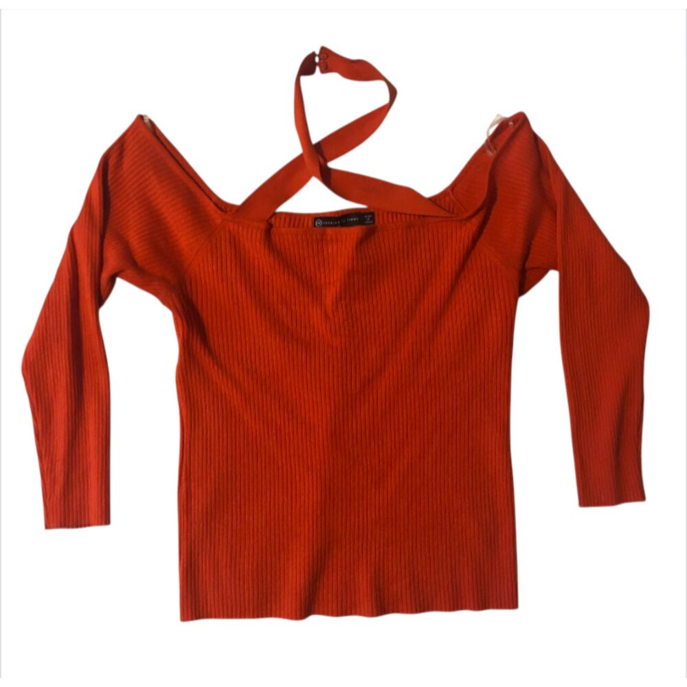 Fashion to Figure Daphne Cross Neck Off-the-Shoulder Sweater 2X